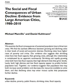 The Social and Fiscal Consequences of Urban Decline: Evidence from Large American Cities, 1980–2010